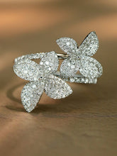 Load image into Gallery viewer, LUOWEND 18K White Gold Fine Jewelry Real Natural Diamond Ring for Women