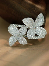 Load image into Gallery viewer, LUOWEND 18K White Gold Fine Jewelry Real Natural Diamond Ring for Women