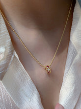 Load image into Gallery viewer, LUOWEND 18K Yellow Gold Fine Jewelry Natural Ruby Pendant for Women