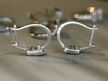 Load image into Gallery viewer, LUOWEND 18K White Gold Fine Jewelry Real Natural Diamond Earrings for Women