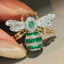 Load image into Gallery viewer, LUOWEND 18K Yellow Gold Natural Ruby/Emerald Pendant for Women