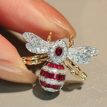 Load image into Gallery viewer, LUOWEND 18K Yellow Gold Natural Ruby/Emerald Pendant for Women