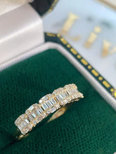 Load image into Gallery viewer, LUOWEND 18K White/Yellow Gold Natural Diamond Ring for Women