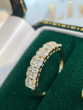 Load image into Gallery viewer, LUOWEND 18K White/Yellow Gold Natural Diamond Ring for Women
