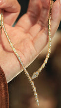 Load image into Gallery viewer, LUOWEND 18K Yellow Gold Fine Jewelry Real Natural Diamond Necklace for Women