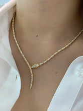 Load image into Gallery viewer, LUOWEND 18K Yellow Gold Fine Jewelry Real Natural Diamond Necklace for Women
