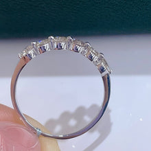 Load image into Gallery viewer, LUOWEND 18K White Gold Natural Diamond Ring for Women