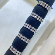 Load image into Gallery viewer, LUOWEND 18K White Gold Natural Diamond Ring for Women