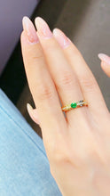 Load image into Gallery viewer, LUOWEND 18K Yellow Gold Real Natural Diamond and Emerald Gemstone Bracelet for Women