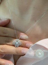 Load image into Gallery viewer, LUOWEND 18K White Gold Fine Jewelry Real Natural Diamond Necklace for Women