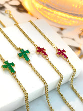 Load image into Gallery viewer, LUOWEND 18K Yellow Gold Natural Emerald Bracelet for Women