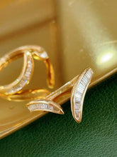 Load image into Gallery viewer, LUOWEND 18K Yellow Gold Natural Diamond Ring for Women