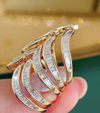Load image into Gallery viewer, LUOWEND 18K Yellow Gold Natural Diamond Ring for Women