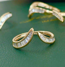 Load image into Gallery viewer, LUOWEND 18K Yellow Gold Natural Diamond Ring for Women