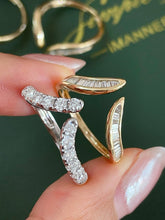 Load image into Gallery viewer, LUOWEND 18K Yellow Gold Natural Diamond Ring for Women
