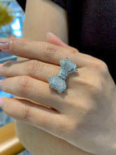 Load image into Gallery viewer, LUOWEND 18K White Gold Fine Jewelry Real Natural Diamond Ring for Women