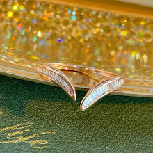Load image into Gallery viewer, LUOWEND 18K Yellow Gold Natural Diamond Ring for Women