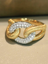 Load image into Gallery viewer, LUOWEND 18K Yellow Gold Fine Jewelry Real Natural Diamond Ring for Women