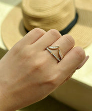 Load image into Gallery viewer, LUOWEND 18K Yellow Gold Natural Diamond Ring for Women
