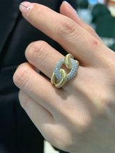 Load image into Gallery viewer, LUOWEND 18K Yellow Gold Fine Jewelry Real Natural Diamond Ring for Women