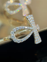 Load image into Gallery viewer, LUOWEND 18K Yellow Gold Natural Diamond Ring for Women