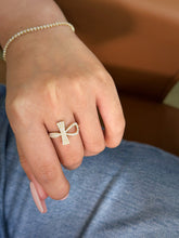 Load image into Gallery viewer, LUOWEND 18K Yellow Gold Natural Diamond Ring for Women