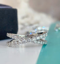 Load image into Gallery viewer, LUOWEND Platinum Natural Diamond Ring for Women