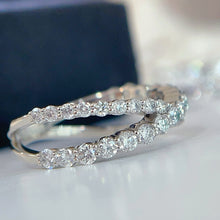 Load image into Gallery viewer, LUOWEND Platinum Natural Diamond Ring for Women