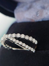 Load image into Gallery viewer, LUOWEND Platinum Natural Diamond Ring for Women