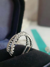 Load image into Gallery viewer, LUOWEND Platinum Natural Diamond Ring for Women