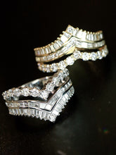 Load image into Gallery viewer, LUOWEND 18K White/Yellow Gold Real Natural Diamond Ring for Women