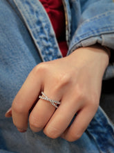 Load image into Gallery viewer, LUOWEND Platinum Natural Diamond Ring for Women