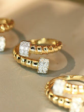 Load image into Gallery viewer, LUOWEND 18K Yellow Gold Fine Jewelry Real Natural Diamond Ring for Women