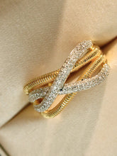Load image into Gallery viewer, LUOWEND 18K Yellow Gold Fine Jewelry Real Natural Diamond Ring for Women