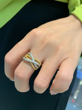 Load image into Gallery viewer, LUOWEND 18K Yellow Gold Fine Jewelry Real Natural Diamond Ring for Women
