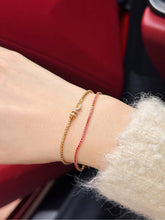 Load image into Gallery viewer, LUOWEND 18K Yellow Gold Natural Diamond Bracelet for Women