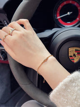 Load image into Gallery viewer, LUOWEND 18K Yellow Gold Natural Diamond Bracelet for Women