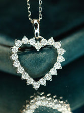 Load image into Gallery viewer, LUOWEND 18K White Gold Fine Jewelry Real Natural Diamond Necklace for Women