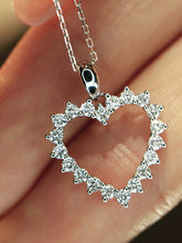 Load image into Gallery viewer, LUOWEND 18K White Gold Fine Jewelry Real Natural Diamond Necklace for Women