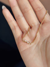 Load image into Gallery viewer, LUOWEND 18K Yellow Gold Natural Diamond Bracelet for Women