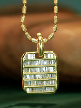 Load image into Gallery viewer, LUOWEND 18K White/Yellow Gold Fine Jewelry Real Natural Diamond Pendant for Women