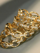 Load image into Gallery viewer, LUOWEND 18K Yellow Gold Natural Diamond Ring for Women