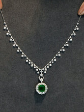 Load image into Gallery viewer, LUOWEND 18K White Gold Fine Jewelry Real Natural Diamond Necklace for Women