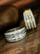 Load image into Gallery viewer, LUOWEND 18K White/Yellow Gold Fine Jewelry Real Natural Diamond Ring for Women