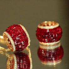 Load image into Gallery viewer, LUOWEND 18K Yellow Gold Natural Ruby Pendant for Women