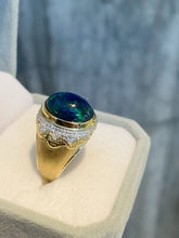 Load image into Gallery viewer, LUOWEND 18K Yellow Gold Natural Opal Ring for Women