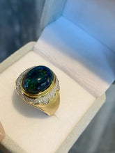 Load image into Gallery viewer, LUOWEND 18K Yellow Gold Natural Opal Ring for Women