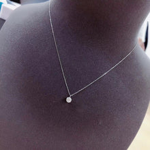 Load image into Gallery viewer, LUOWEND Platinum Necklace Real Natural Diamond Necklace for Women