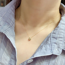 Load image into Gallery viewer, LUOWEND Yellow Gold Real Natural Diamond Pendant Necklace for Women
