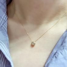Load image into Gallery viewer, LUOWEND Yellow Gold Real Natural Diamond Pendant Necklace for Women